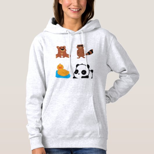 Panda illustratie ontwerp Hoodie (Voorkant)