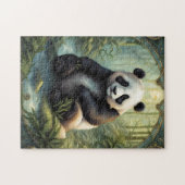 Panda im Wald Legpuzzel (Horizontaal)