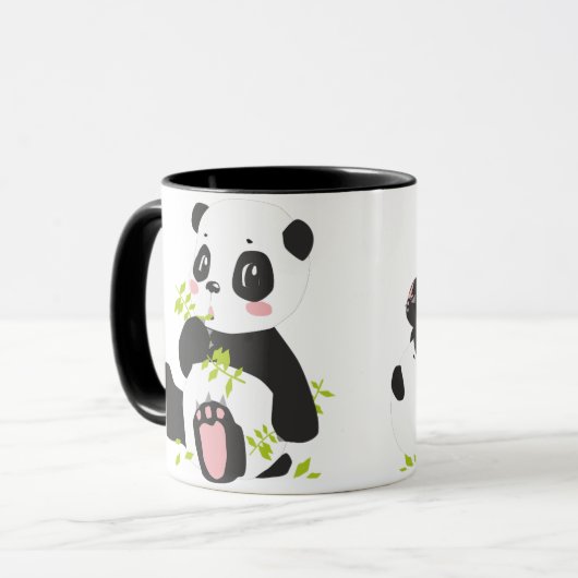Panda imprimé tasse de café (Devant gauche)