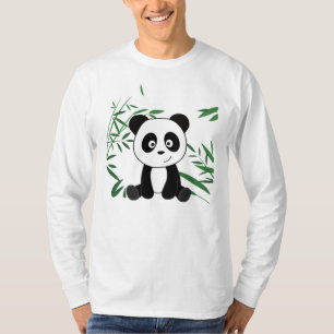 Panda in bamboe om dieren te koelen voor kinderen t-shirt