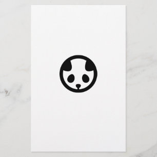 Panda in cirkel briefpapier