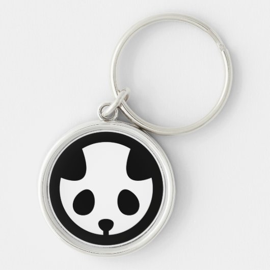 Panda in cirkel sleutelhanger (Voorkant)