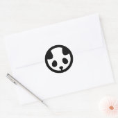 Panda in de cirkel ronde sticker (Envelop)