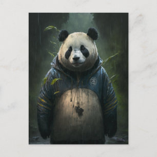 Panda in de Regen Briefkaart