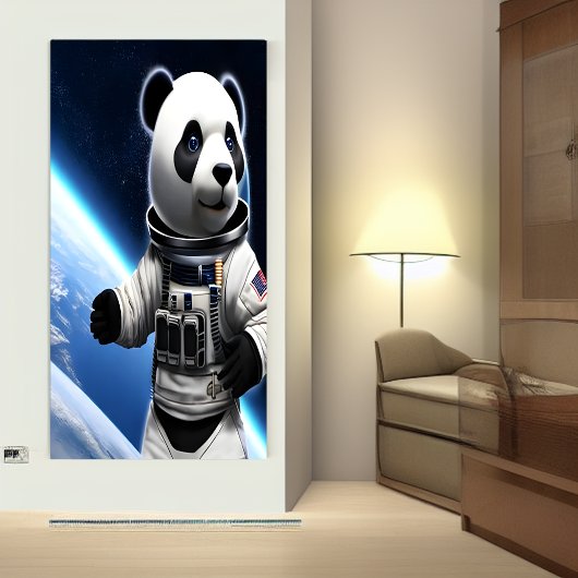 Panda in de ruimte | AI Art Poster