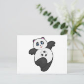 Panda in de sport briefkaart (Staand voorkant)