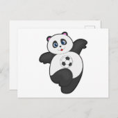 Panda in de sport briefkaart (Voorkant / Achterkant)