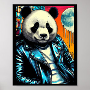 Panda in de stad 2 Sticker Poster