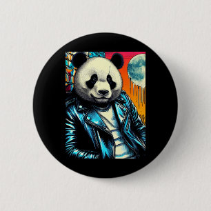 Panda in de stad 2 Sticker Ronde Button 5,7 Cm