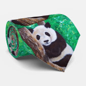 Panda in een boom Schilderij Stropdas (Opgerold)