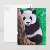 Panda in een boomschilderij briefkaart (Voorkant / Achterkant)