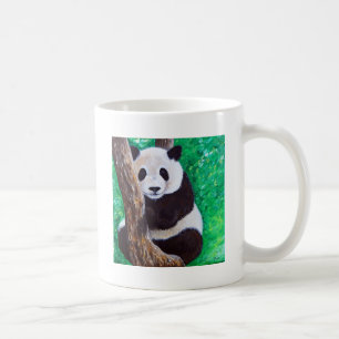 Panda in een boomschilderij koffiemok