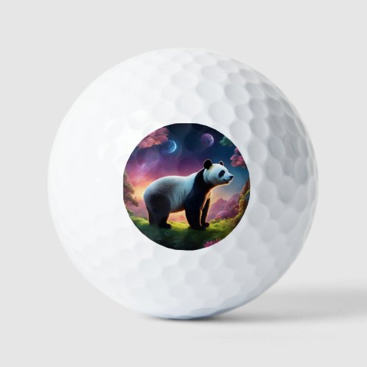Panda in een Fantasy Garden Golfballen (Voorkant)