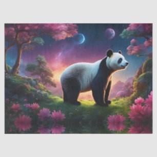 Panda in een Fantasy Garden Tissuepapier