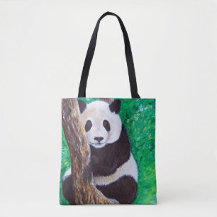 Panda in het Schilderen van de Boom Draagtas