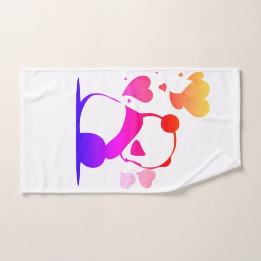 Panda in pink (Serviette à main)