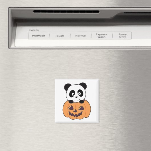 Panda In Pompoen Zoete Panda's Gelukkig Halloween  Magneet (Insitu (Vaatwasser))