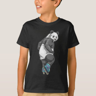 Panda Inline schaatsen Rollerblades T-shirt
