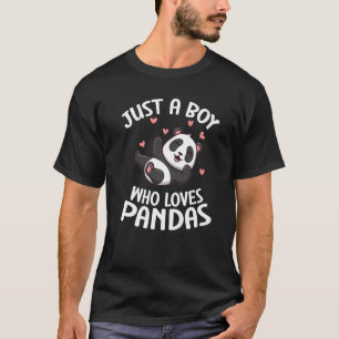 Panda is gewoon een jongen die van Pandas houdt T-shirt