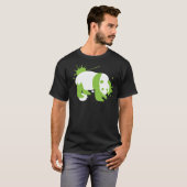 Panda is zwart t-shirt (Voorkant volledig)