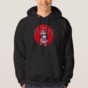 Panda Japan Flag Sakura Cherry Blossom Tree Japane Hoodie