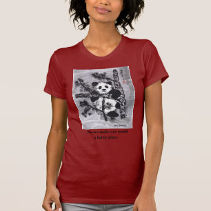 Panda - Je kunt de wereld beter maken. T-shirt