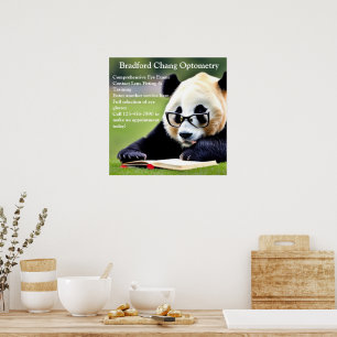 Panda-Kantoor voor leesdoeleinden aanpassen Poster