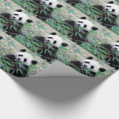 Panda kerst inpakpapier (Hoek)