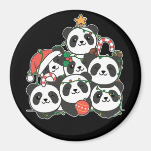 Panda kerstboom Funny Animal Kerstmis Magnet Magneet