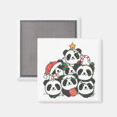 Panda kerstboom Funny Animal Kerstmis Magnet Magneet (Voorkant / Achterkant)