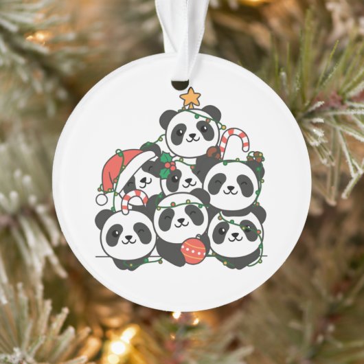 Panda kerstboom Funny Animal Kerstmis Ornament (Boom)