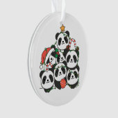 Panda kerstboom Funny Animal Kerstmis Ornament (voorkant)