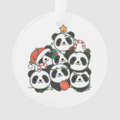 Panda kerstboom Funny Animal Kerstmis Ornament (voorkant)