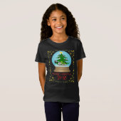 Panda kerstboom Snowglobe Tshirt (Voorkant volledig)
