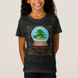 Panda kerstboom Snowglobe Tshirt