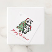 Panda kerstboomdieren Pandas Bedankjes Labels (In situ)
