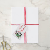 Panda kerstboomdieren Pandas Cadeaulabel (Met Touw)