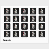 Panda kerstboomdieren Pandas Squa Vierkante Sticker (Vel)