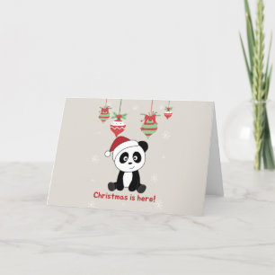 Panda Kerstmis Sneeuw Winter Dieren Pandas Vakanti Feestdagen Kaart