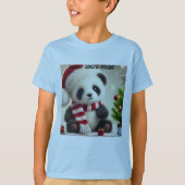 Panda Kerstmis T-shirt (Voorkant)