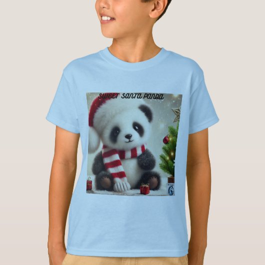 Panda Kerstmis T-shirt (Voorkant)