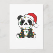 Panda Kerstmis Winter Dieren Pandas Feestdagenkaart (Voorkant)