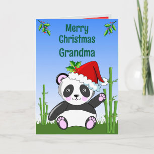 Panda Kerstmorf Kaart