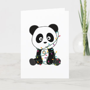 Panda Kerstsneeuw Winterdieren Pandas Adult C Feestdagen Kaart