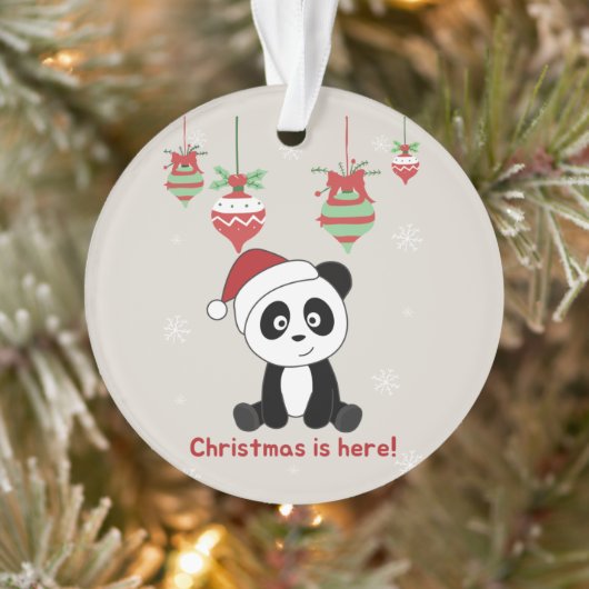 Panda Kerstsneeuw Winterdieren Pandas Ormenas Ornament (Boom)