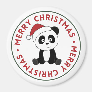 Panda Kerstsneeuwwinterdieren Pandas Magnet Magneet