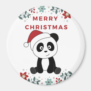 Panda Kerstsneeuwwinterdieren Pandas Magnet Magneet