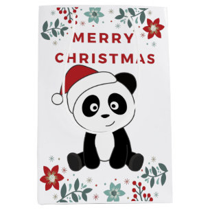 Panda Kerstsneeuwwinterdieren Pandas Medium Cadeauzakje