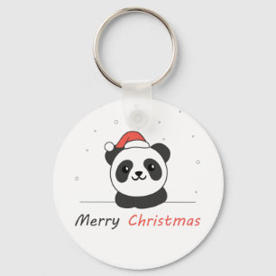 Panda Kerstwinter Sleutelhanger