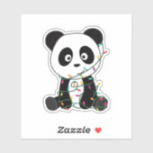 Panda Kerstwinter Sticker (Vel)
